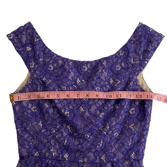 Shoshanna Purple Lace Sleeveless Dress - Picture 8 of 10
